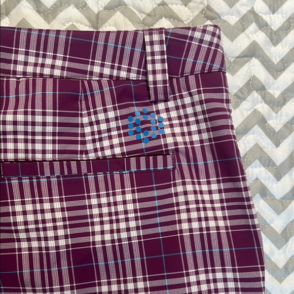 Puma Men's Purple Blue Plaid Golf Shorts sz 34 - Picture 11 of 11